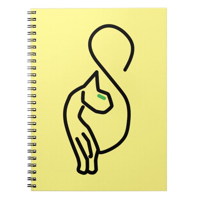 Cuaderno Contorno de gatos gitanos y elegantes (Frente)