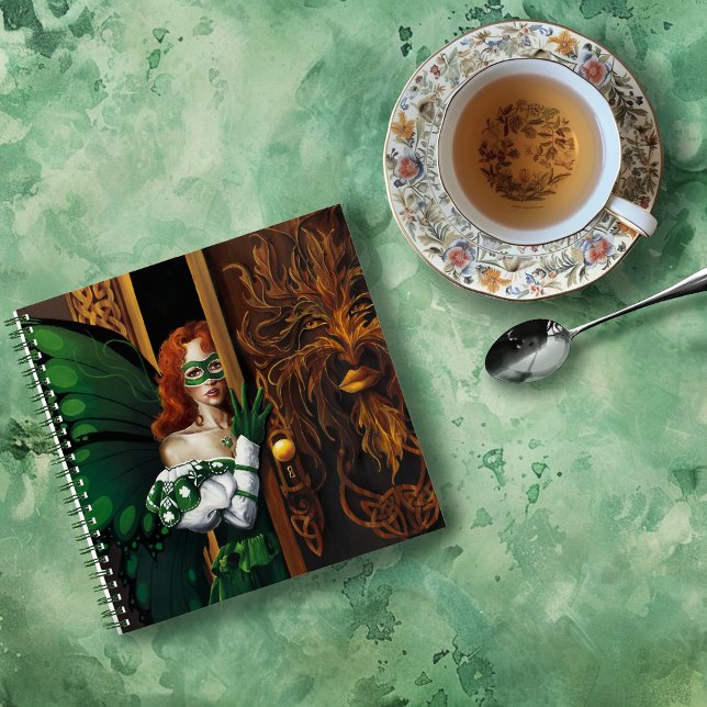 Cuaderno Contraseña Secreta de Hada Celta Verde Mística Irl (Subido por el creador)