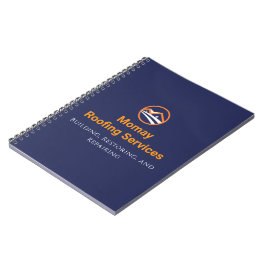 Cuaderno Contratista de Techos Azul Oro Blanco