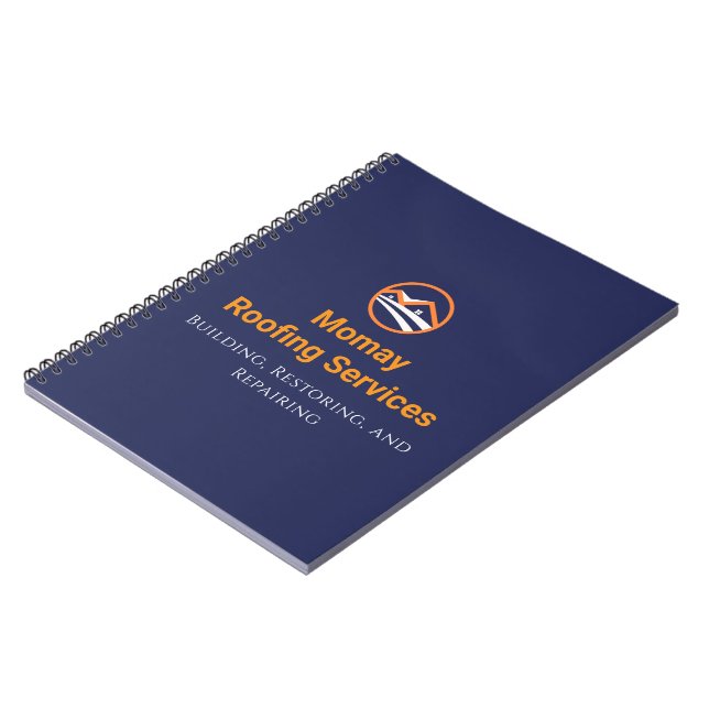 Cuaderno Contratista de Techos Azul Oro Blanco (Lado Izquierdo)