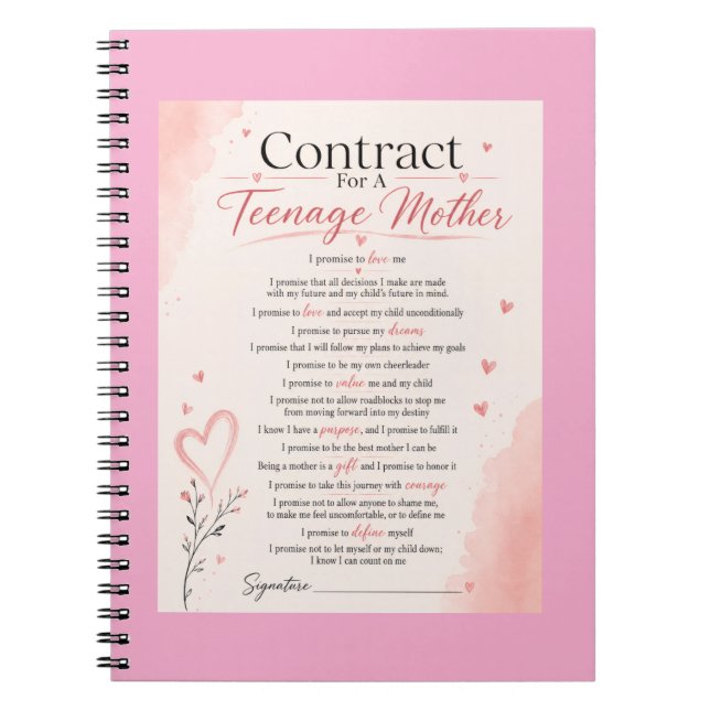 Cuaderno Contrato para Madres Adolescentes (Frente)