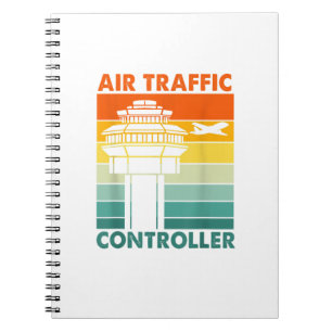 Cuaderno Controlador de tráfico aéreo retro