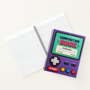 Cuaderno Controlador de Videojuegos Moderno Nombre Personal