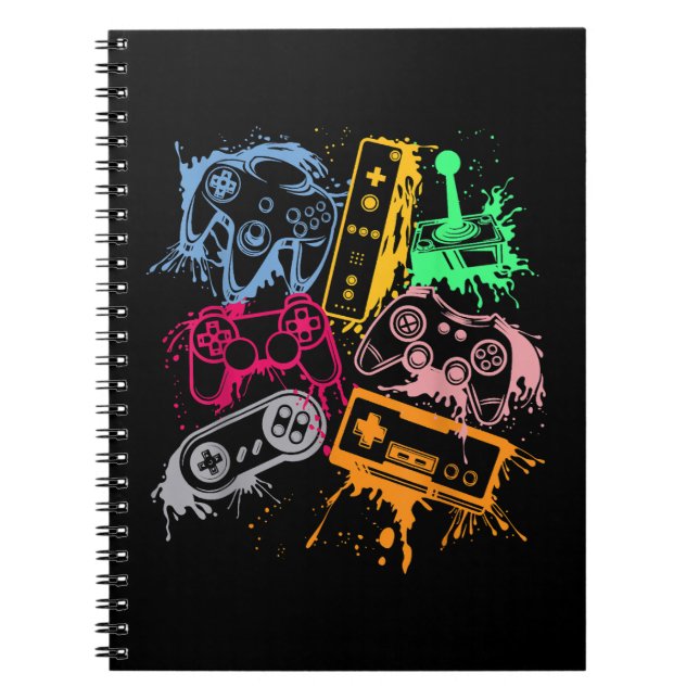 Cuaderno Controladores de Consola de Videojuegos Retro 80's (Frente)