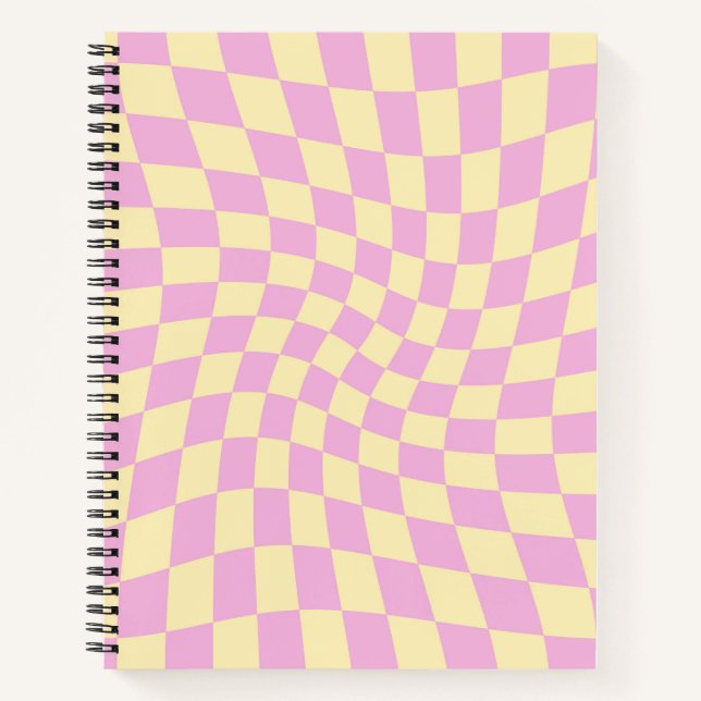 Cuaderno Controles azulados retro pastel deformados (Anverso)