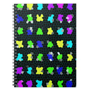 Cuaderno Controles de vidrio de manchas coloridas opalescen