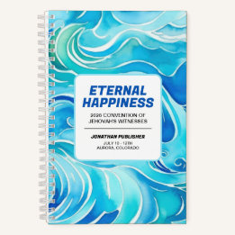Cuaderno Convención de Felicidad Eterna de Olas de Acuarela