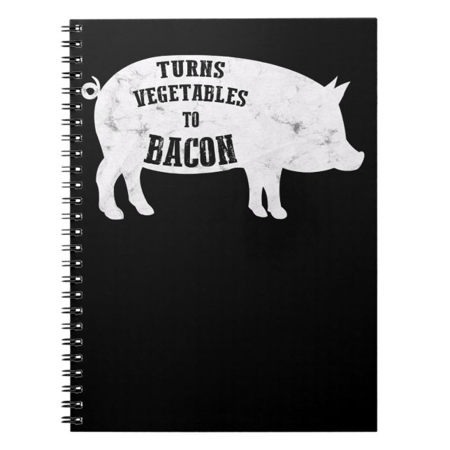 Cuaderno Convierte Verduras En Tocino | Divertidos Amantes  (Frente)
