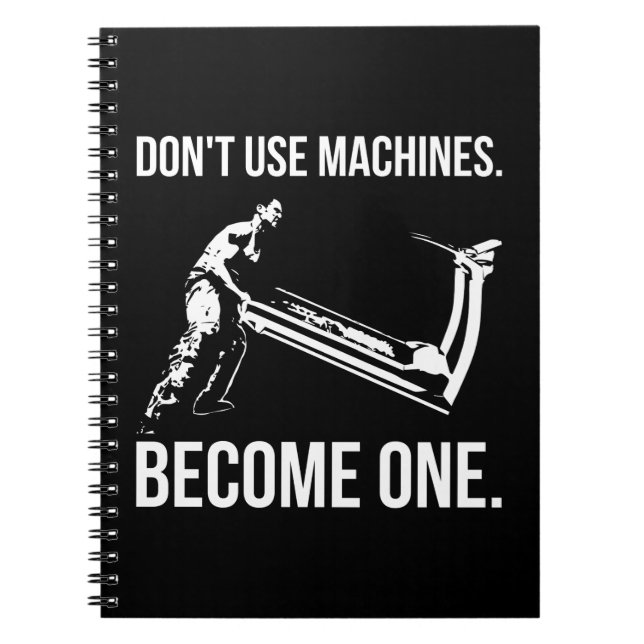 Cuaderno Conviértete en una máquina - Personalizado, hombre (Frente)