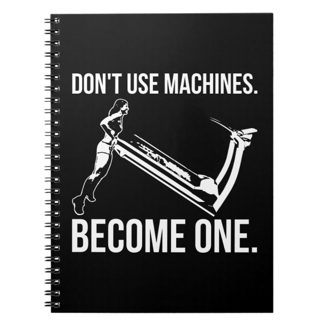 Cuaderno Conviértete En Una Máquina, Un Chica Sólido Levant (Frente)