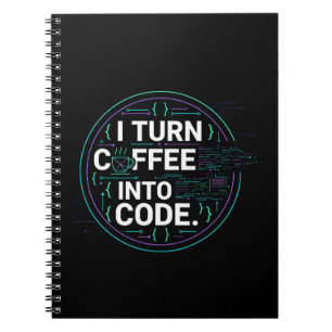 Cuaderno Convierto Café En Código – Programador Divertido