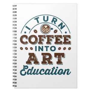 Cuaderno Convierto el café en profesor de arte en educación