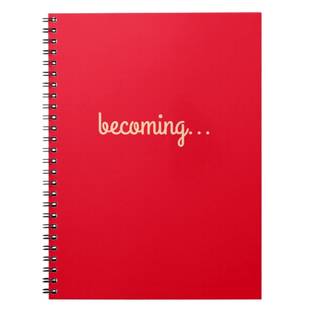 Cuaderno "convirtiéndose en..." Un diario personal (Frente)