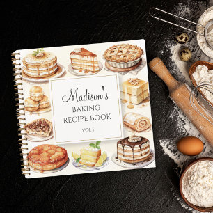 Cuaderno Cookbook de la receta de la catarata de torta