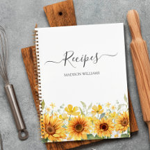 Cookbook de la receta de la familia del girasol am