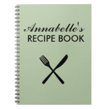 Cookbook de recetas de Sage Green Personal Family