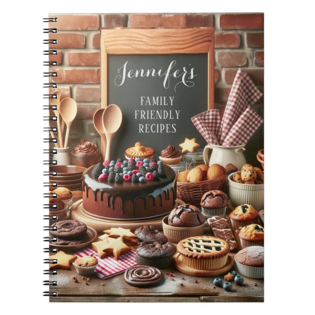 Cuaderno Cookbook personalizada de recetas (Frente)