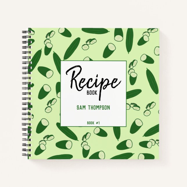 Cuaderno Cookbook personalizada para patrones de cupepino (Anverso)