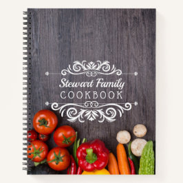 Cuaderno Cookbook Rustic Wood personalizada