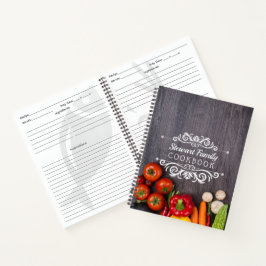 Cuaderno Cookbook Rustic Wood personalizada