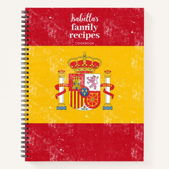 Cuaderno Cookbook tradicional de la familia de la bandera e (Anverso)