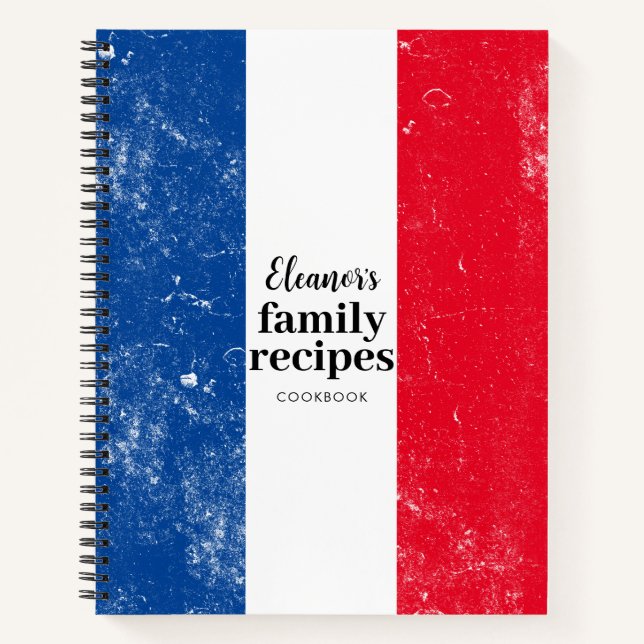 Cuaderno Cookbook tradicional de la familia de la bandera f (Anverso)