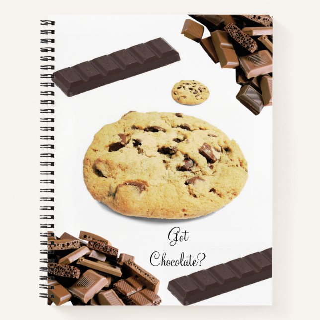Cuaderno Cookie de chocolate de chocolate en espiral (Anverso)