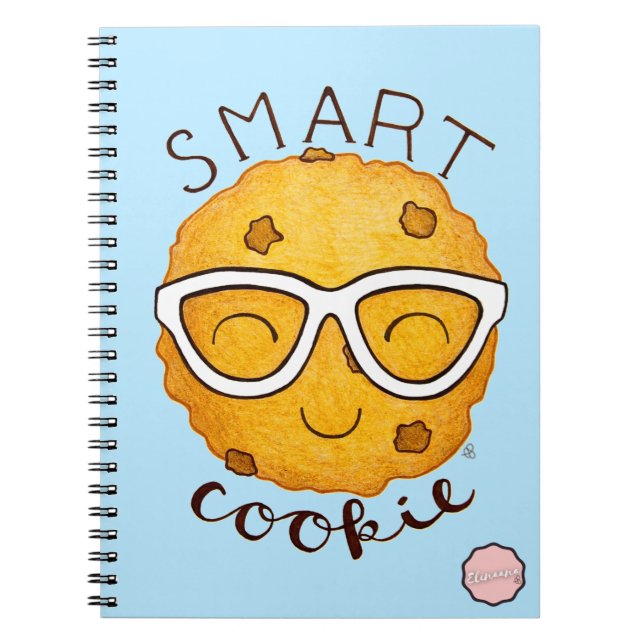 Cuaderno Cookie inteligente, galleta dulce con anteojos (Frente)
