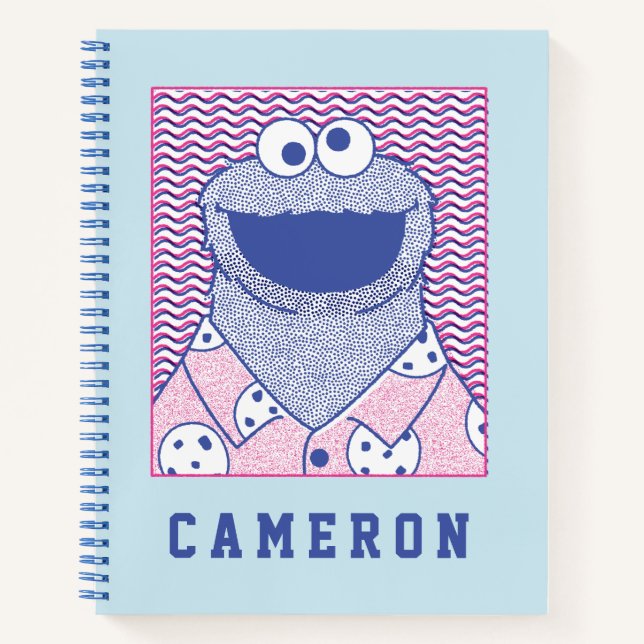 Cuaderno Cookie Monster | Camiseta de cookie desplegable (Anverso)