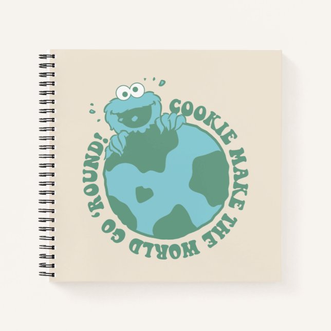 Cuaderno Cookie Monster | Las cookies hacen que el mundo gi (Anverso)
