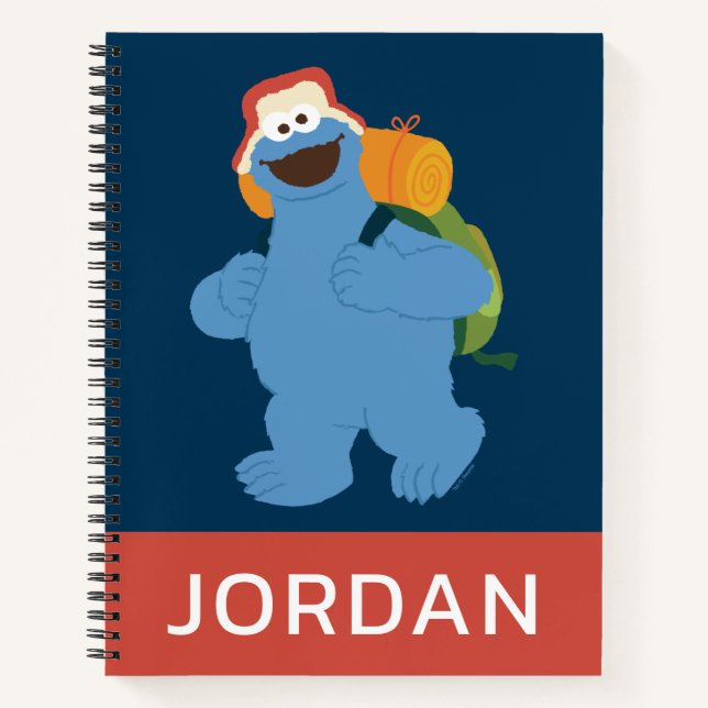 Cuaderno Cookie Monster Senderismo | Añadir su nombre (Anverso)