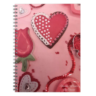 Cuaderno Cookies azucareras de corazones y Rosas
