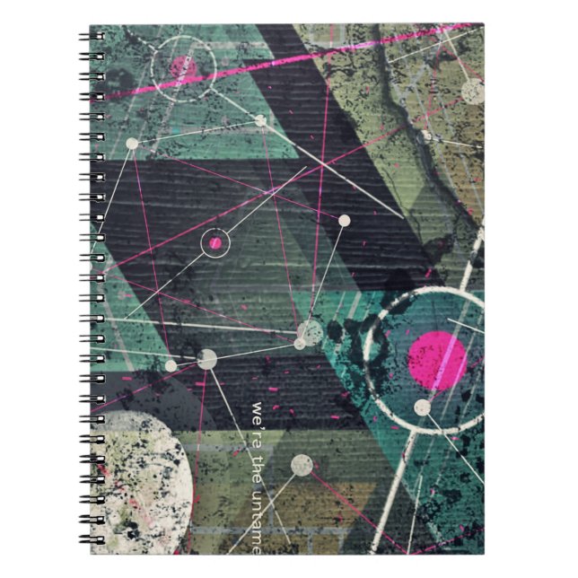 Cuaderno Cool Abstract Digital Graffiti Art Geometic (Frente)