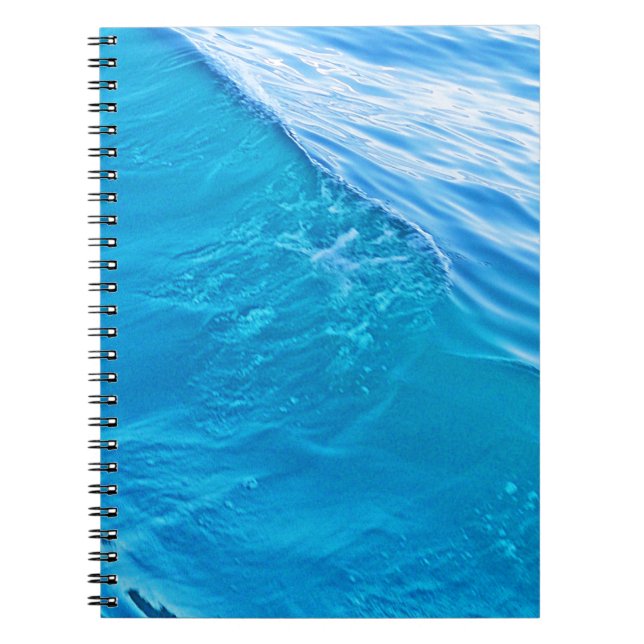 Cuaderno Cool blue water wave (Frente)
