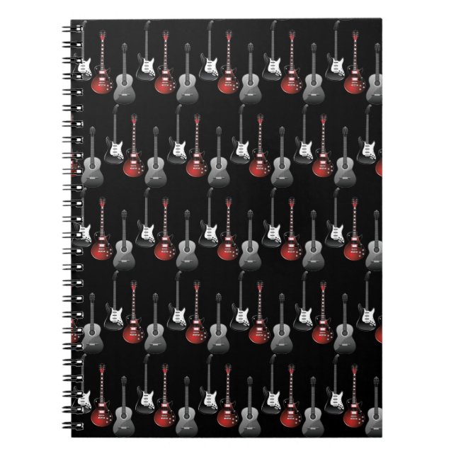 Cuaderno Cool Electric Guitars for Music Lovers Gift (Frente)