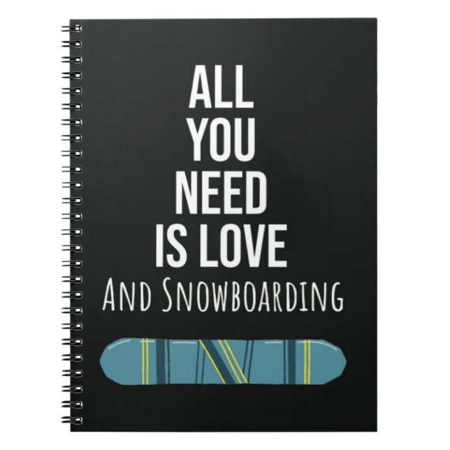 Cuaderno Cool Snowboarding Gifts Snowboarder Winter Sports (Frente)
