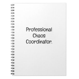 Cuaderno Coordinador de Caos Colega de Trabajo Ingenioso