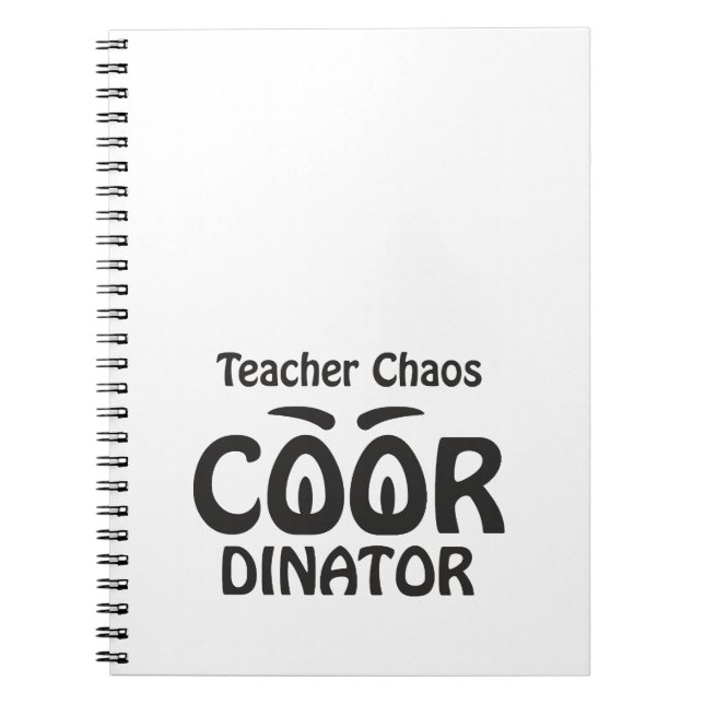 Cuaderno Coordinador de Caos de Maestro - Educador Divertid (Frente)