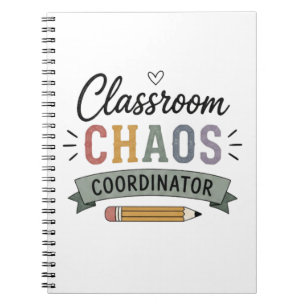Cuaderno Coordinador de Caos en el Aula Profesor Divertido