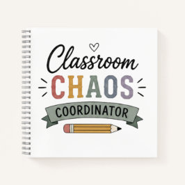 Cuaderno Coordinador de Caos en el Aula Profesor Divertido
