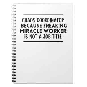 Cuaderno Coordinador de caos porque un obrero milagroso