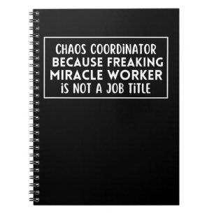 Cuaderno Coordinador de caos porque un obrero milagroso
