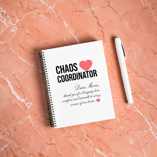 Cuaderno Coordinador de Caos Regalo Único Personalizado