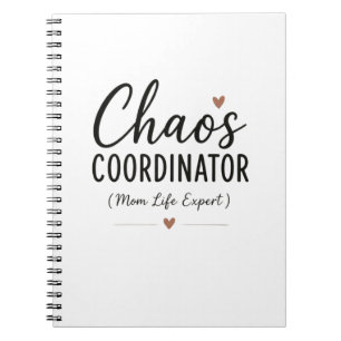 Cuaderno Coordinadora del Caos Tipografía Divertida Vida de