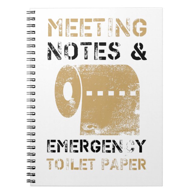 Cuaderno Copatrocinadores de notas de reunión y papel higié (Frente)