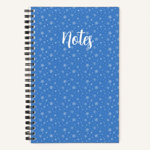 Cuaderno Copia de Copos de Nieve Dibujados a Mano Invernal