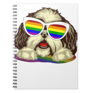 Cuaderno Copia del orgullo gay de la bandera LGBT arcoiris