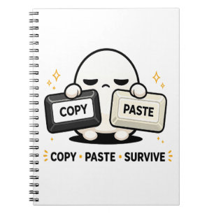 Cuaderno Copia Pega Sobrevive - Divertido Código Tech Adora