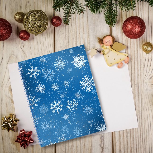 Cuaderno Copo de Nieve Azul Clásico Invierno Blanco (Subido por el creador)