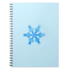 Cuaderno Copo de nieve de invierno azul